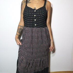 Jolt Multi-Patterned Maxi Tank Top V-Neck Dress Women's Size Medium